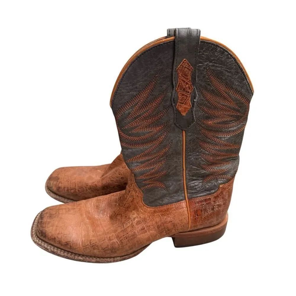 Cody James Men's Size 9D Two Tone Embossed Leather Cowboy Boots Western Rodeo